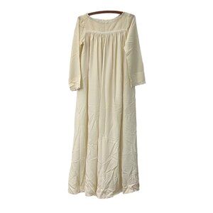 Vintage Iris Lingerie B Altman Ivory Lace Trim Cottagecore Night Gown Size S